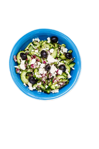 Bild von Schafskäse mit Oliven